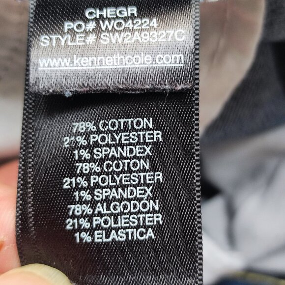 Kenneth Cole boot cut jeans women's size 26 ink blue mid-rise - Picture 7 of 16